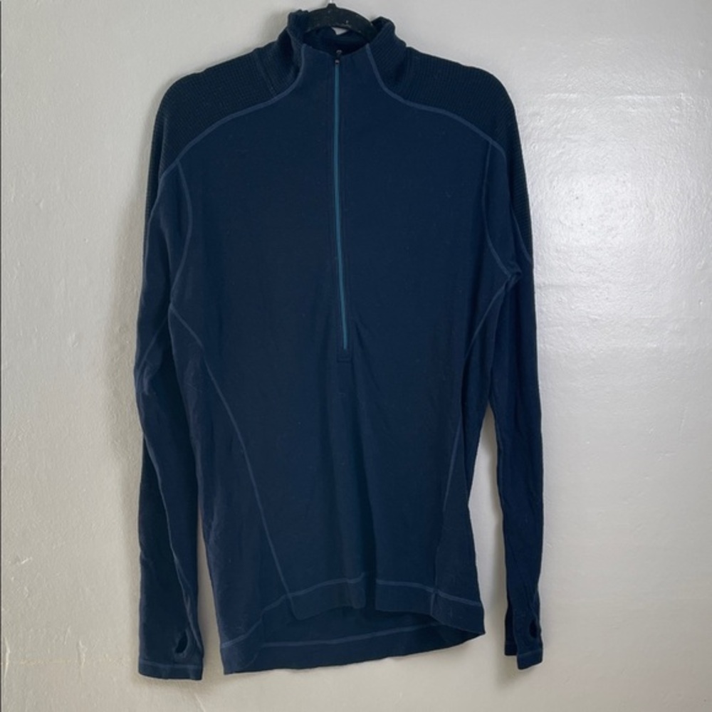 Smartwool Classic All-Season Merino 1/4-Zip Base Layer Men's Navy Knit Pullover